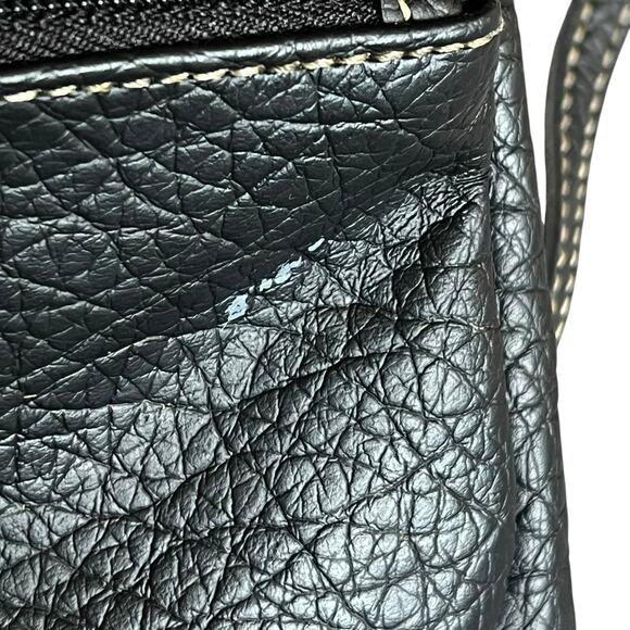 Nine West Black Faux Leather Foldover Crossbody Bag Wristlet - Picture 9 of 10